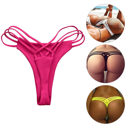 Cross Strap Swimwear Sexy Bikinis Bottom for Women Fashion Swimsuit Bikini Panties Cheeky Thong Bikini Bottoms Swim Trunks