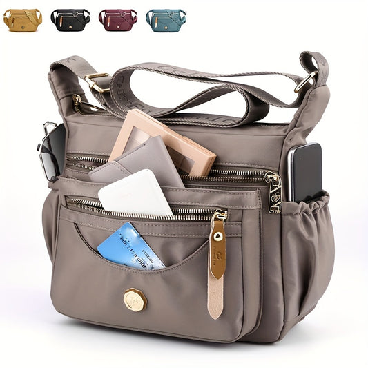 Casual Solid Color Hobo Bag, All-Match Zipper Shoulder Bag, Women's Versatile Bag For Work